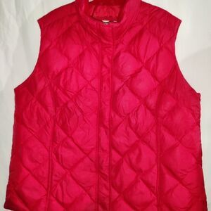 Eddie Bauer Men's Size: 2X Premium Quality 700-Fill Goose Down Puffer Vest - Red